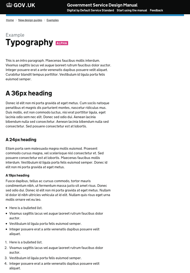 Typography example