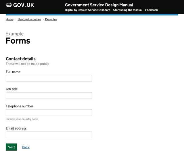 Forms example