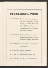 Programme, British Victory Parade, Berlin, 21 July 1945