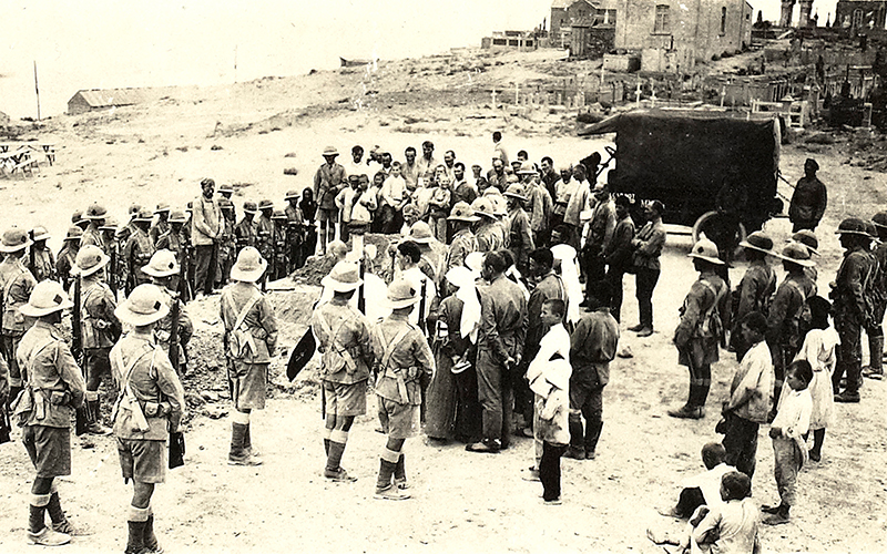 Funeral of British soldiers killed at Baku, August 1918