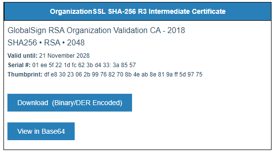 sso cert