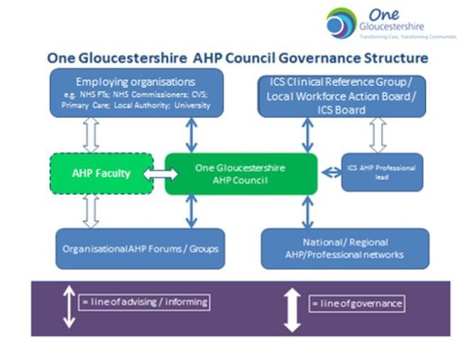 One Gloucestershire AHP council governance structure