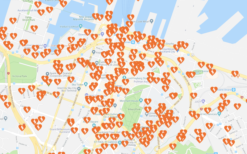 Auckland AED Map
