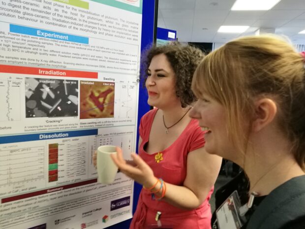 Researchers discuss their project at an event for one of the earlier programmes