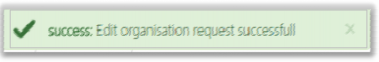 Success notification