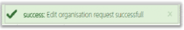 Success notification