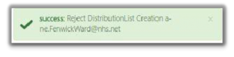 success notification