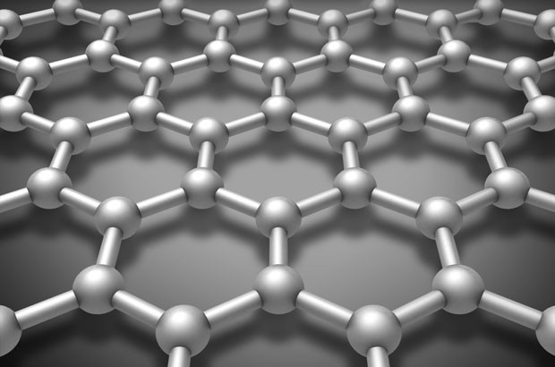 Image of a Graphene layered molecule structure schematic model.