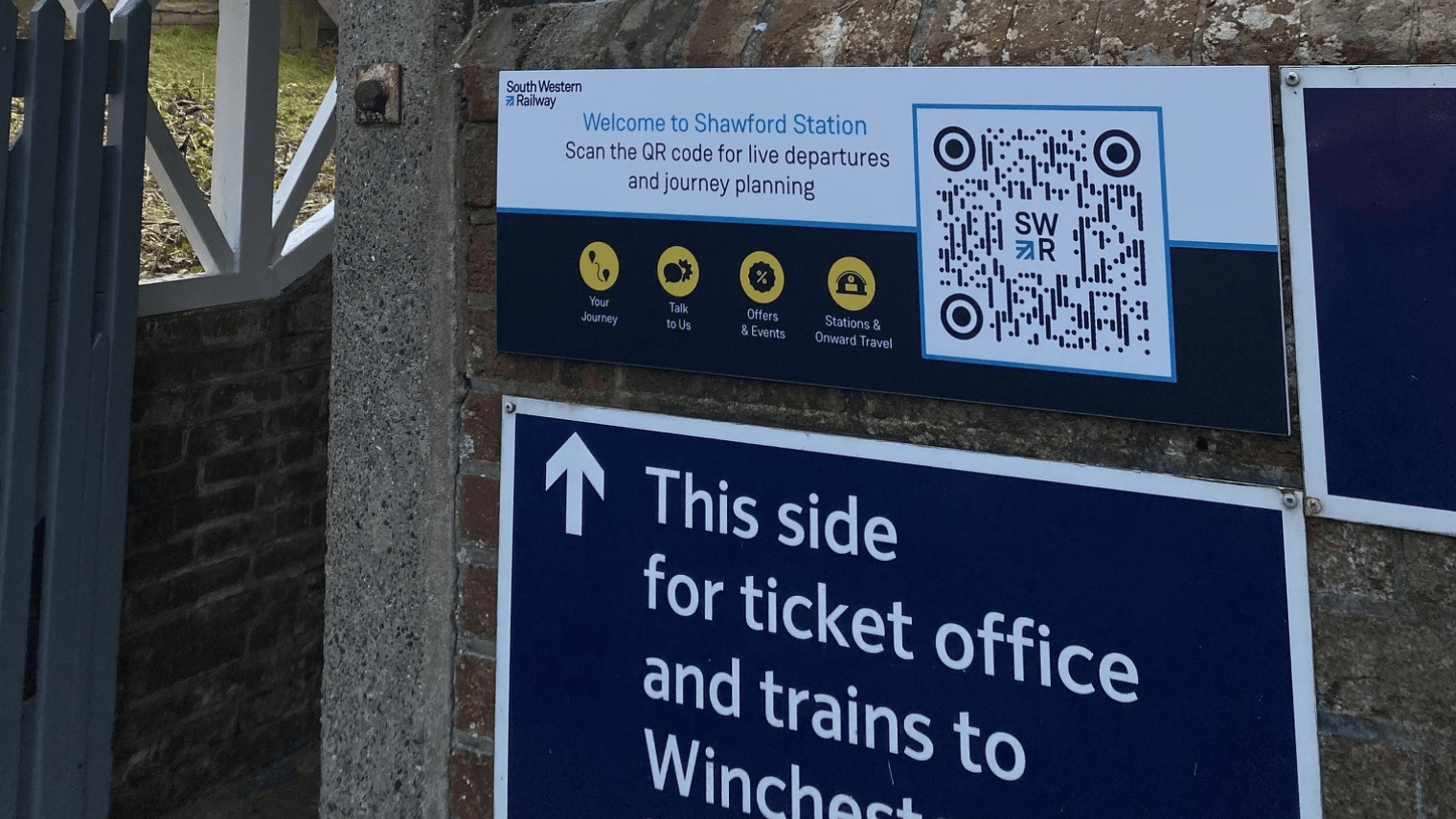 sign in the station