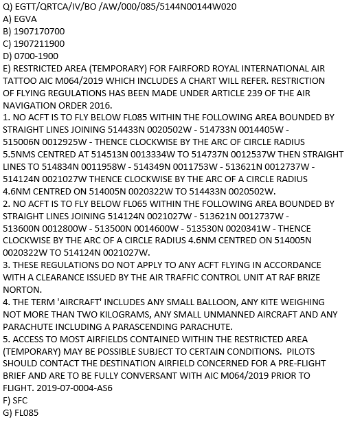 FIGURE 2: NOTAM J0214/19