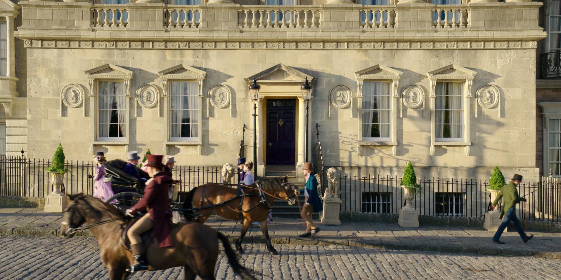 Exterior of the Featherington home from Netflix's Bridgerton