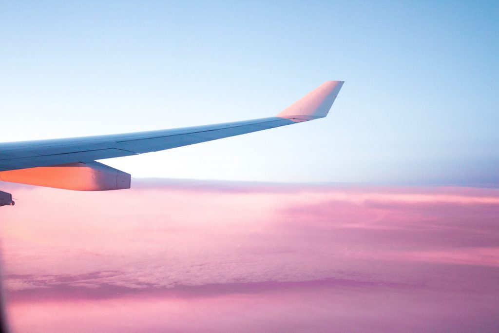 An aeroplane to represent International Trade at DfT.