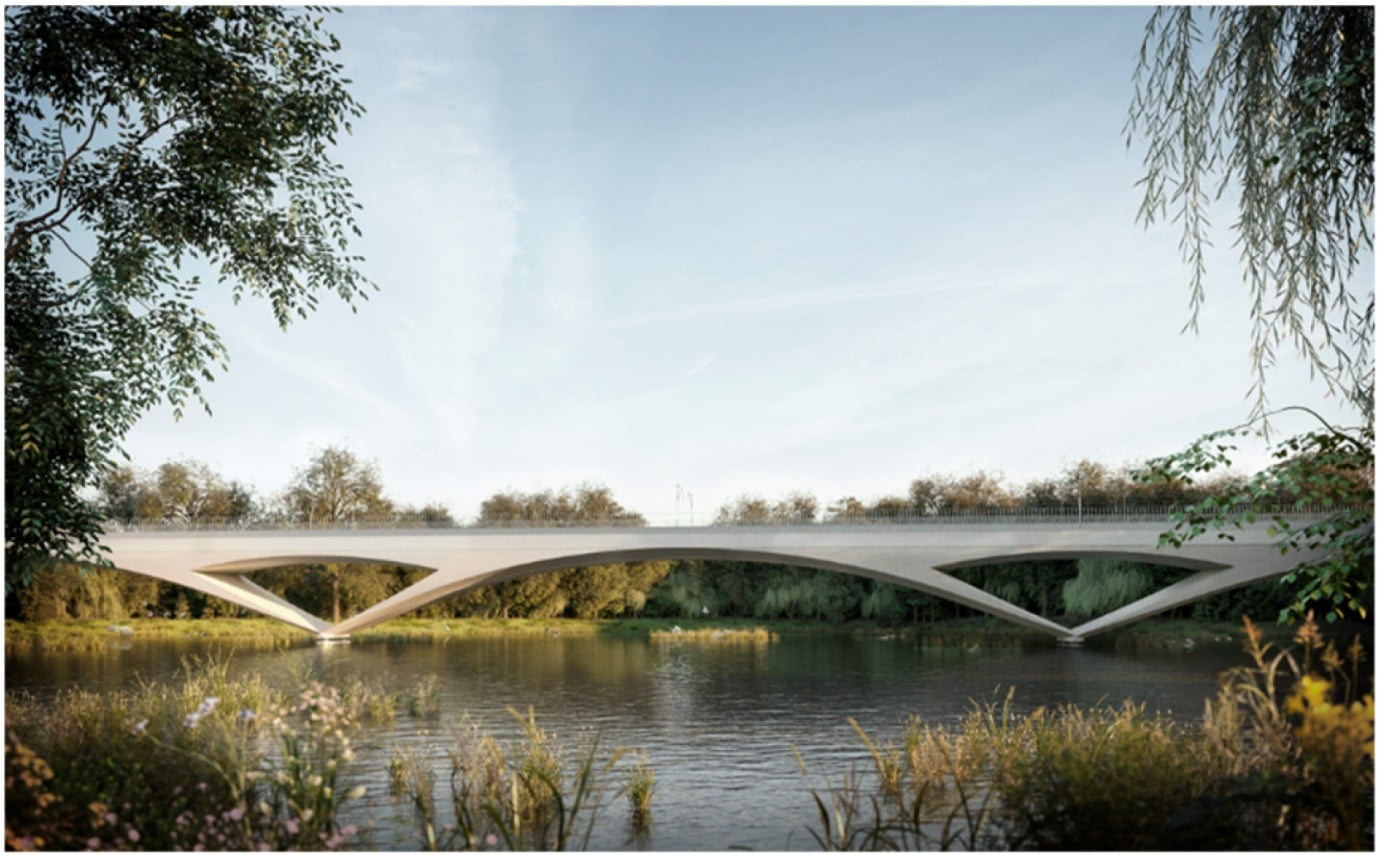 Virtual image of CVV crossing Korda Lake