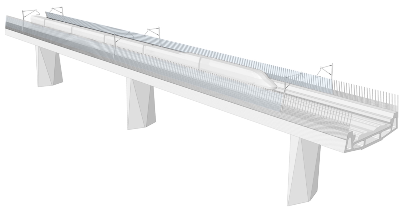 Drawing of multi-purpose parapet noise barrier and flying fauna protection