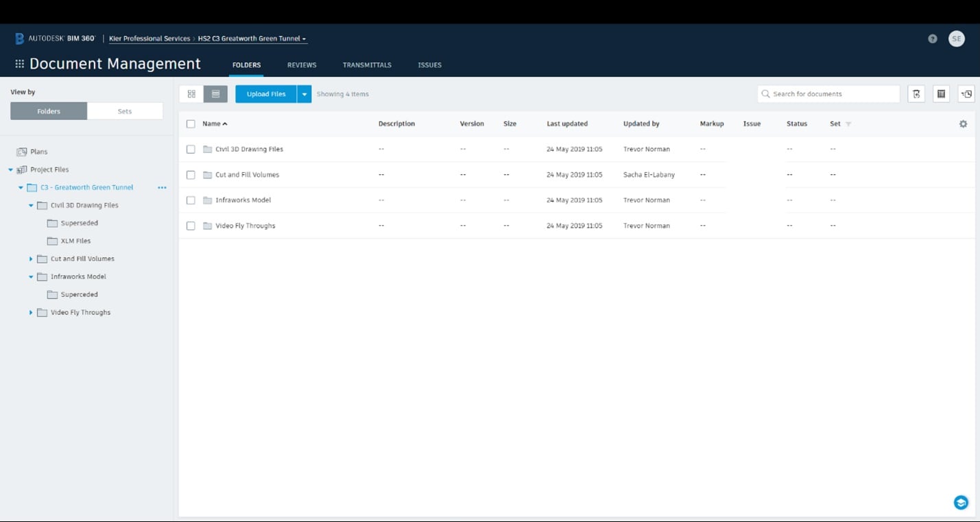 Picture of BIM360 Dashboard