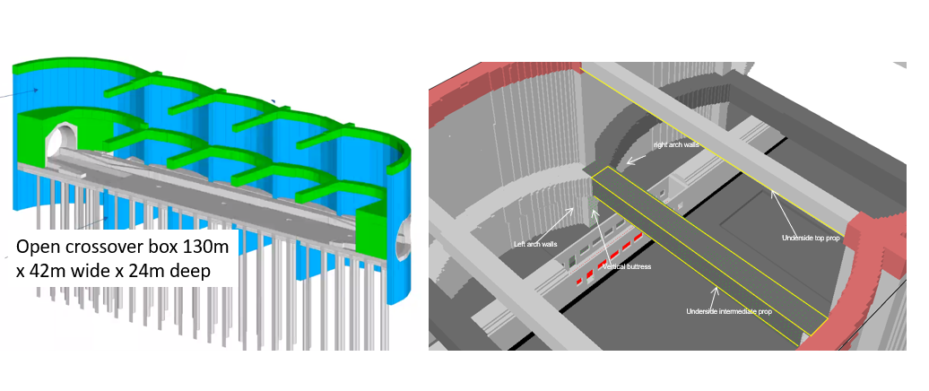Pictures of a VRCB Box and notation of structural elements
