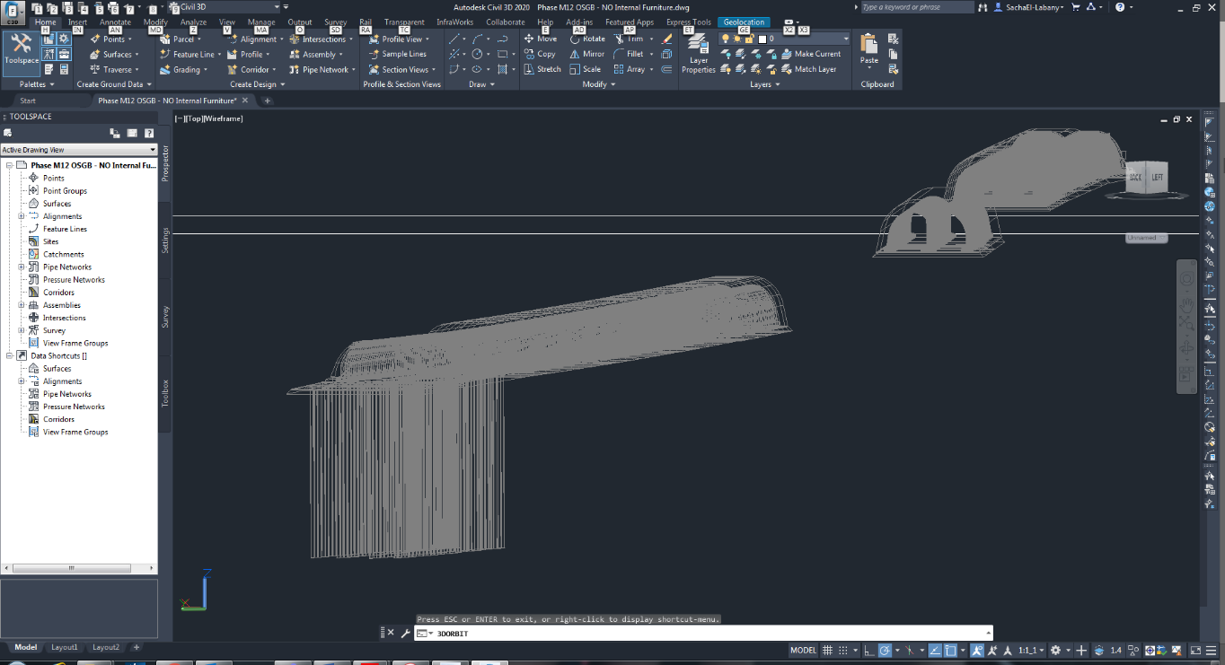 Phase M12 Tunnel Sections in Civils 3D