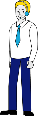 Man smiling with a headset