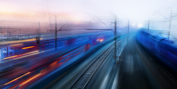 Blurred image with fast running train: future developements