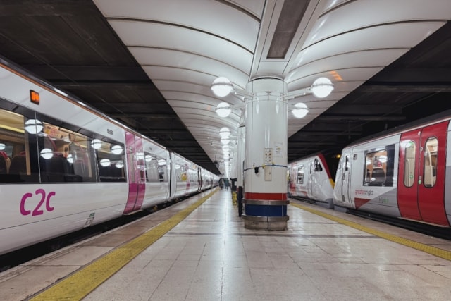c2c and Greater Anglia trains at London Liverpool Street station