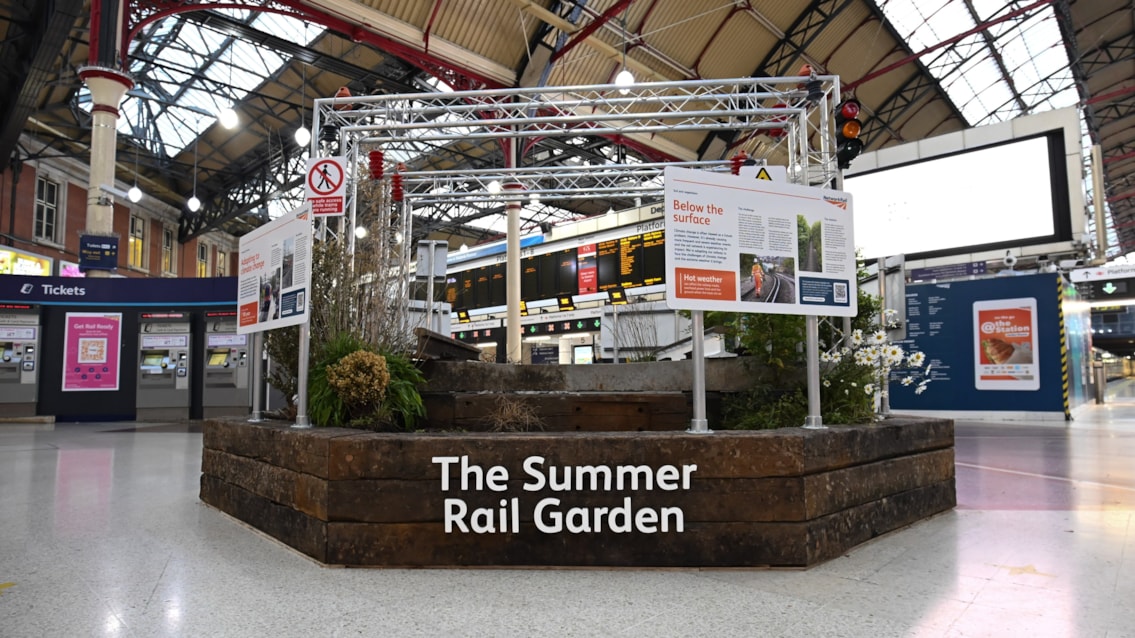 London station gets summer garden makeover to highlight the impact of climate change on the railway: SummerRailGarden-2