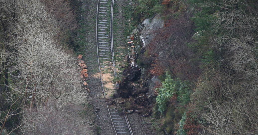 How storms and flooding affect the railway