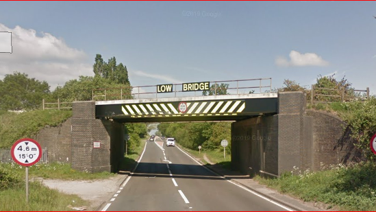 A vehicle hits a rail bridge every five hours