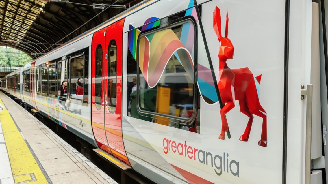 Pride train Liverpool Street