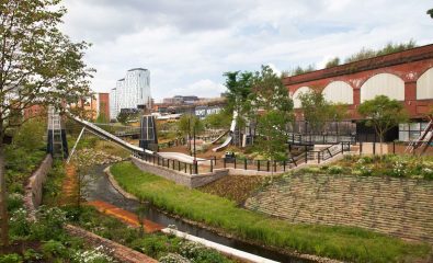 Mayfield Park, a public park in Manchester, England.