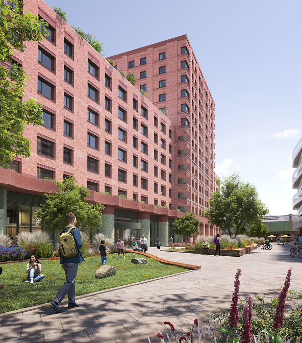 Forth Goods Yard development, a major regeneration project in Newcastle upon Tyne, UK.