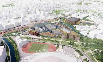 Proposed redevelopment of Bow Goods Yard in East London.