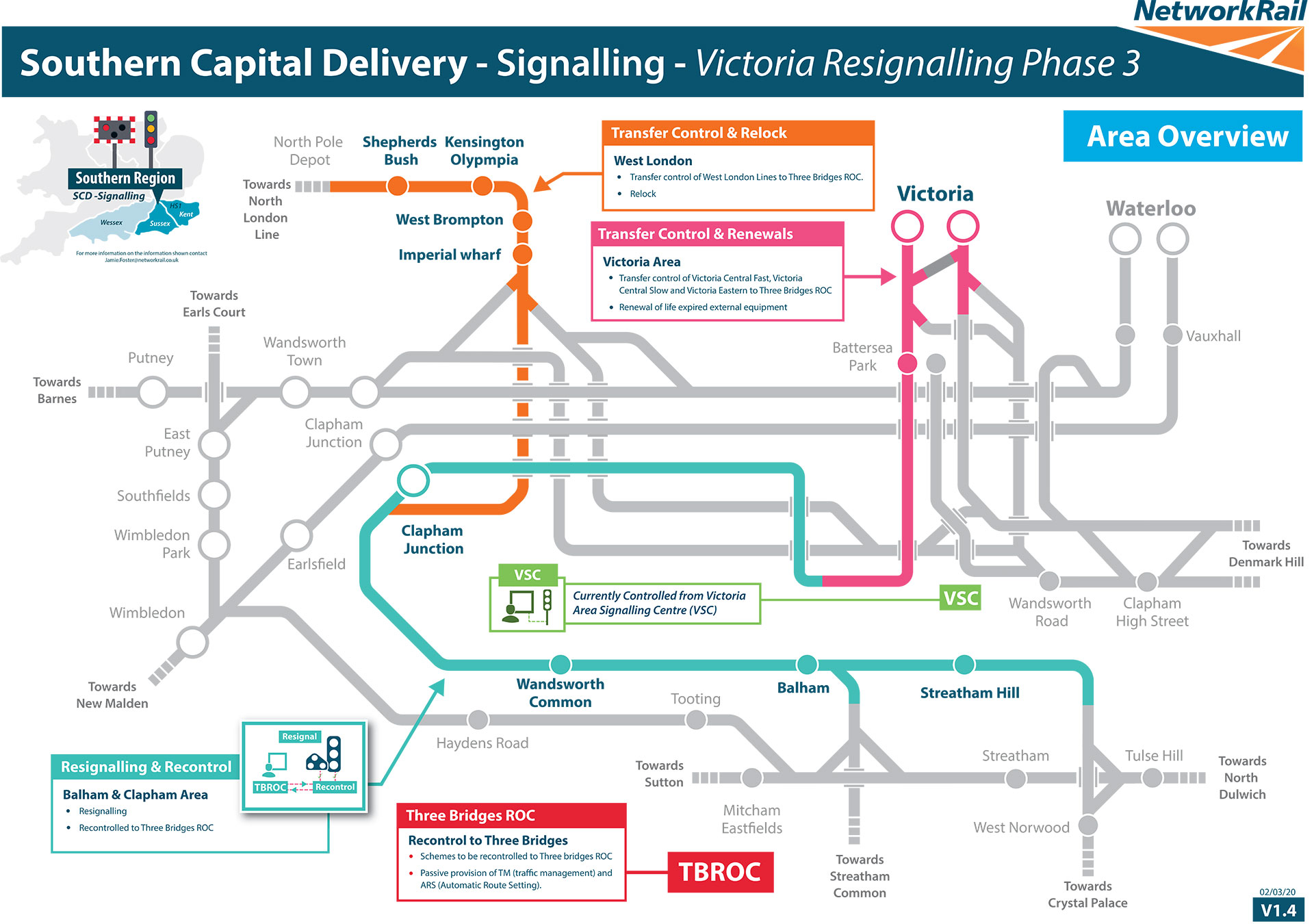 Victoria resignalling delivery phase 3 overview map