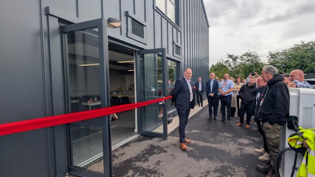 Flagship sustainable maintenance hub opened at Barnetby: Network Rail infrastructure director George Drum cut the ribbon