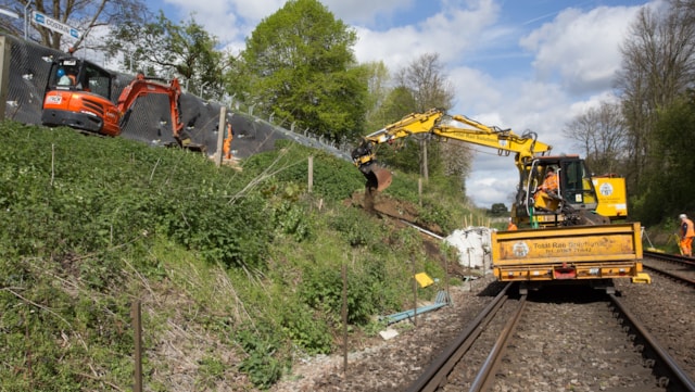 THREE WEEKS TO GO: Buses replace trains between Ashford and Borough Green & Wrotham for nine days as major improvement work takes place: Maidstone cutting work cropped