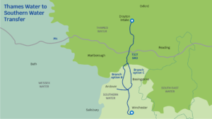 Thames Water to Southern Water transfer A map showing Thames Water to Southern Water transfer at gate 2