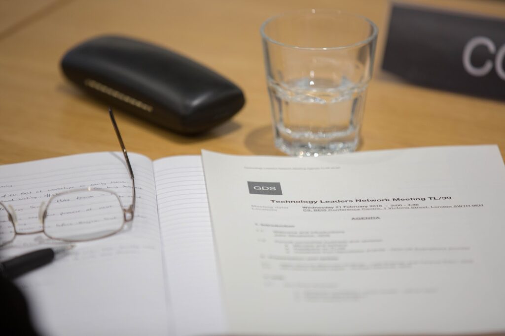 Photos of notes from Technology and Digital Leaders Network meeting