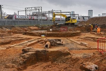Thumbnail 1 of Curzon Street roundhouse discovered at the construction site at Curzon Street station.