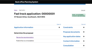 A screenshot of the BOPS project tool, featuring an example application