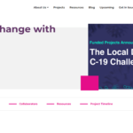The website homepage for the Data Exchange with the VCS