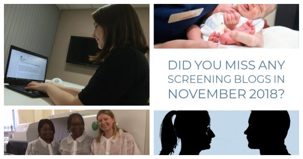 An infographic shows a collection of images from 4 blogs and the words 'Did you miss any of our screening blogs in November 2018'.