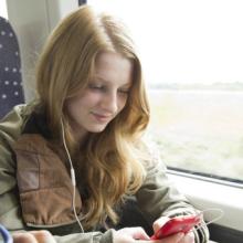 Girl in train