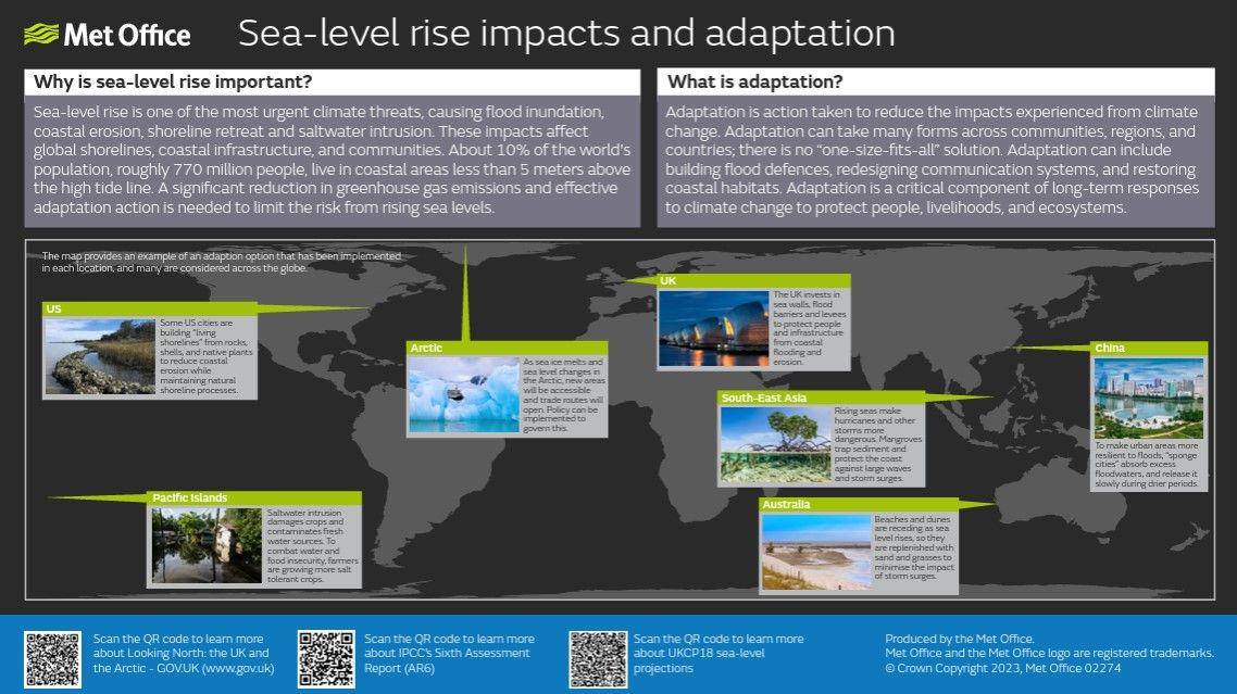 Infographic - sea level rise impacts and adaptation