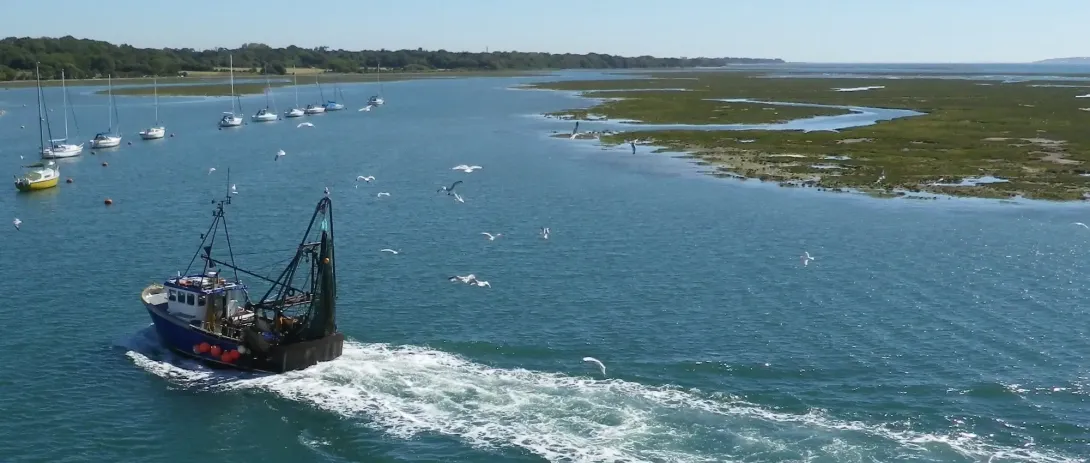 Fishing vessel on the coast