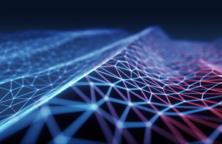 3d,Illustration,,Concept,Image.,Embossed,Mesh,Representing,Internet,Connections,In