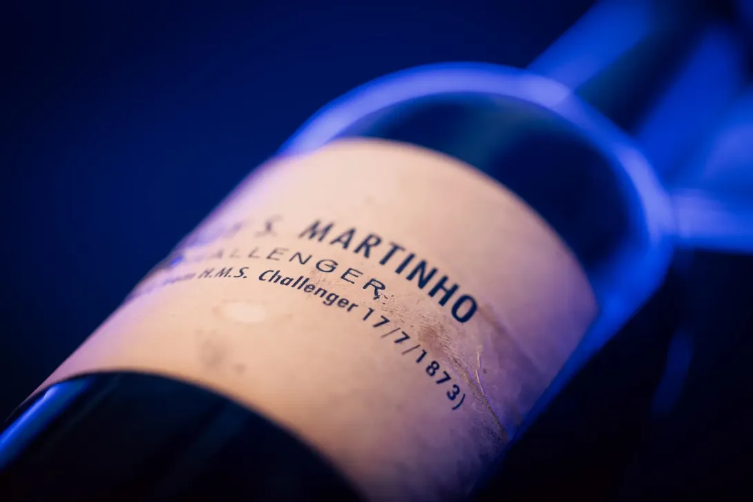 Challenger expedition wine bottle