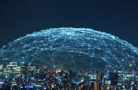 Smart,City,And,Communication,Network,Concept.,5g.,Lpwa,(low,Power