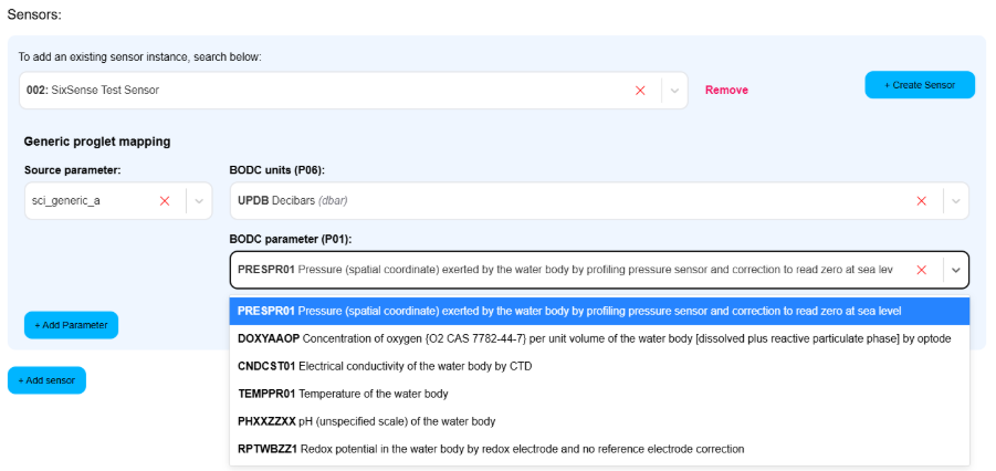 A screenshot of the PAMS mapping function