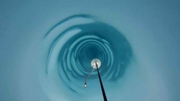 Borehole in ice
