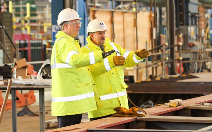 Cammell Laird NERC Chief Operating Officer Paul Fox with Cammell Laird Project Director John Drummond