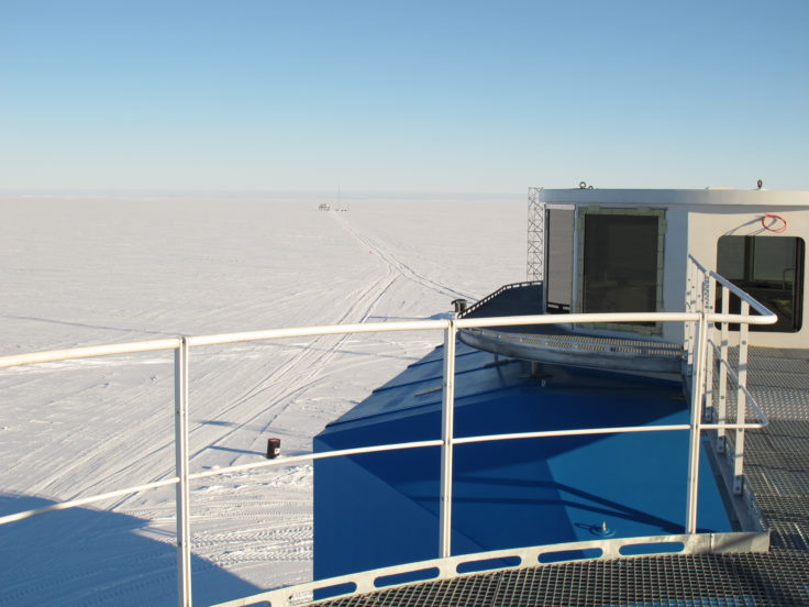 View towards the CASLab from Halley VI station (photo credit: Nick Owens)